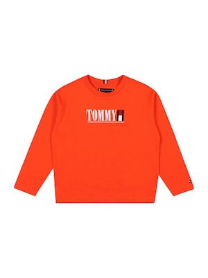TOMMY HILFIGER Tričko  tmavomodrá / oranžová / červená / biela