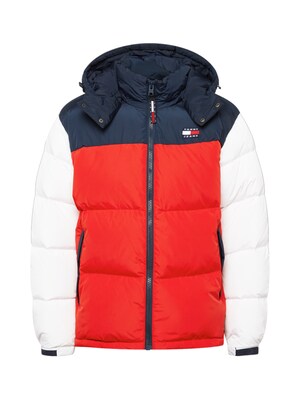 Tommy Jeans Zimná bunda 'Alaska'  námornícka modrá / červená / svetločervená / biela