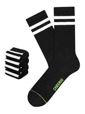 CHEERIO* Ponožky 'TENNIS TYPE 4P'  čierna / biela