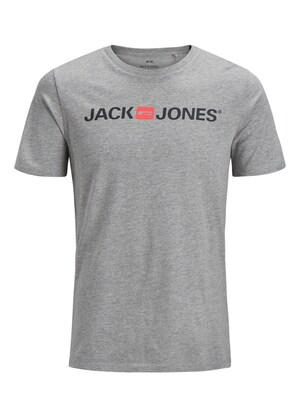 JACK & JONES Tričko  sivá melírovaná