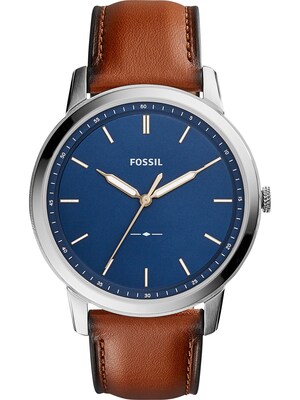 FOSSIL Analógové hodinky 'The Minimalist 3H'  tmavomodrá