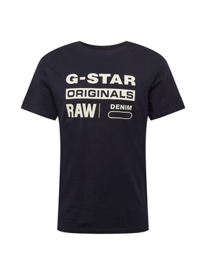 G-Star RAW Tričko 'Graphic 8'  tmavomodrá