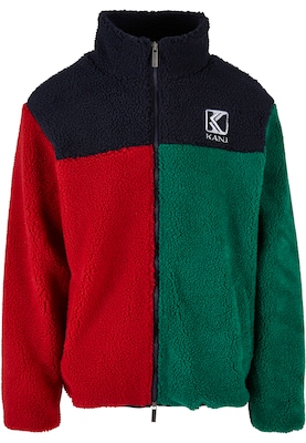 Karl Kani Flisová bunda  zelená / červená / čierna / biela