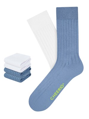CHEERIO* Ponožky 'TOUGH GUY 4P'  modrá / biela