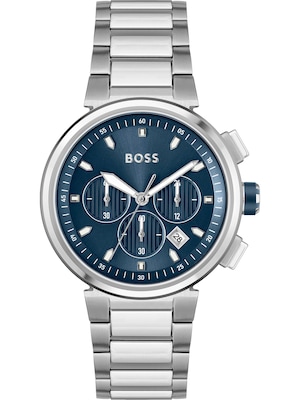 BOSS Black Analógové hodinky  modrá / strieborná