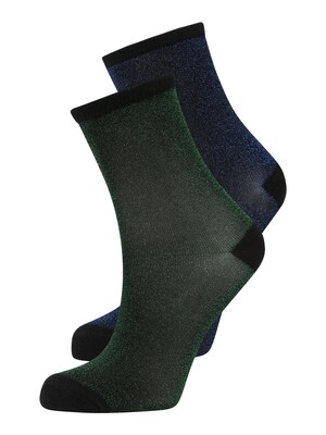 BeckSöndergaard Ponožky 'Dina Solid'  modrá / jedľová / čierna