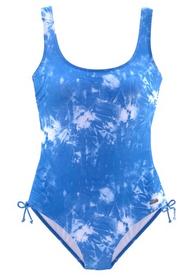 VENICE BEACH Jednodielne plavky  modrá / biela