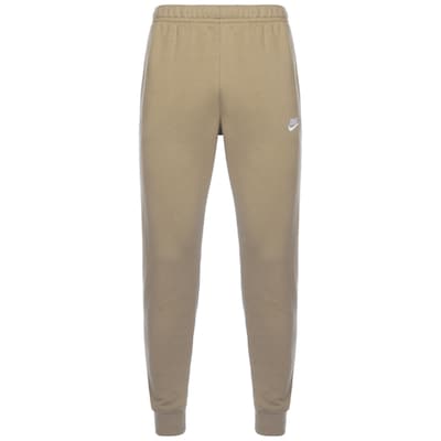 Nike Sportswear Nohavice 'Club Fleece'  tmavobéžová / biela