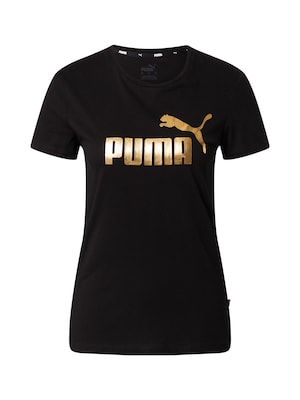 PUMA Funkčné tričko 'Essentials+'  zlatá / čierna