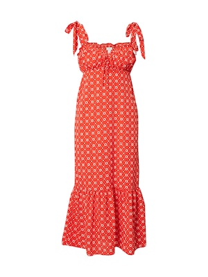 River Island Letné šaty 'MOLLY'  červená / biela