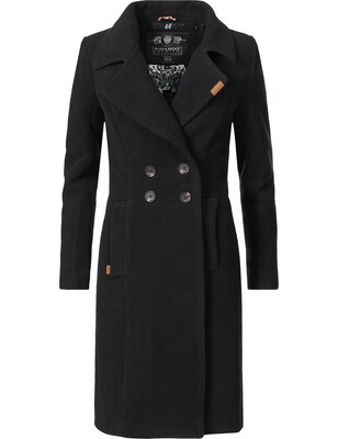 NAVAHOO Prechodný kabát 'Wooly'  čierna