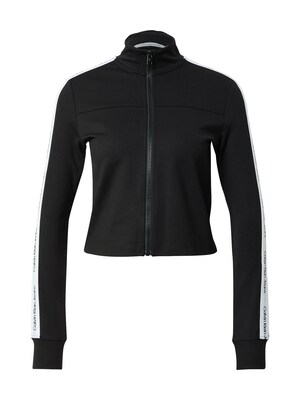 Calvin Klein Jeans Tepláková bunda 'Milano'  čierna / biela