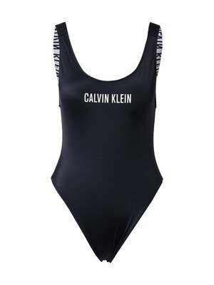 Calvin Klein Swimwear Jednodielne plavky  čierna / biela