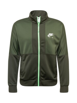Nike Sportswear Tepláková bunda  olivová / tmavozelená / biela