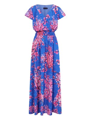 HotSquash Letné šaty  modrá / ružová / ružová / čierna / biela