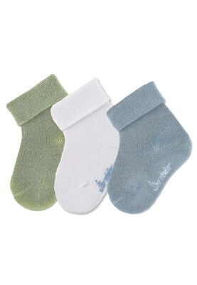 STERNTALER Ponožky  svetlomodrá / zelená / biela