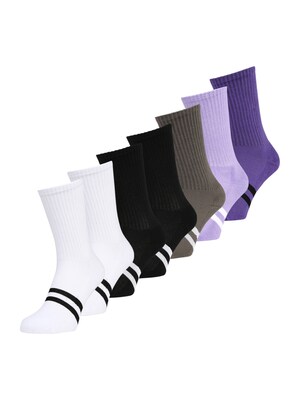 Urban Classics Ponožky  olivová / fialová / čierna / biela
