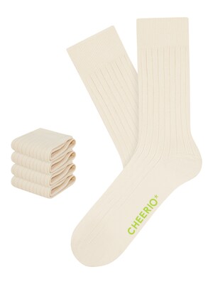 CHEERIO* Ponožky 'TOUGH GUY 4P'  biela ako vlna