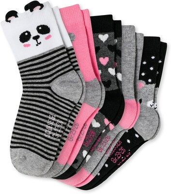 SCHIESSER Ponožky  sivá / svetloružová / čierna