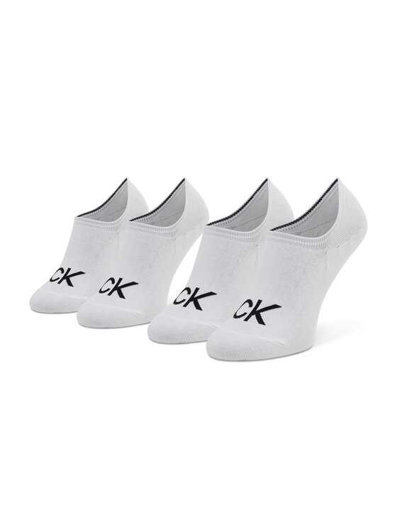 Calvin Klein Súprava 2 párov členkových pánskych ponožiek 701218716 Biela